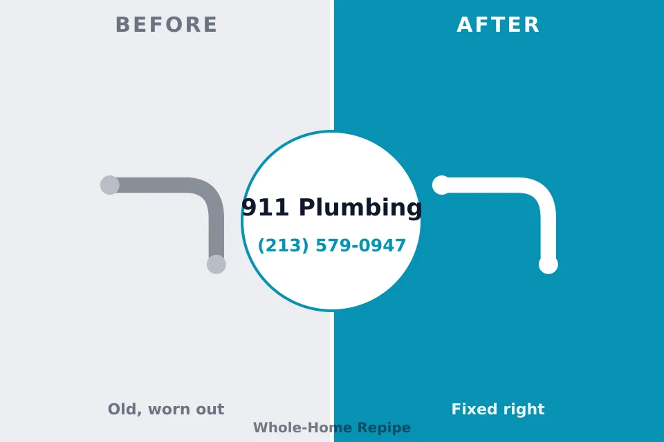 Before and after: plumbing company Amherst, VA